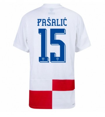 Kroatien Mario Pasalic #15 Hjemmebanetrøje EM 2024 Kort ærmer